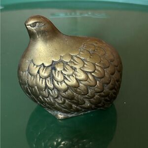Brass Quail Bird Figurine